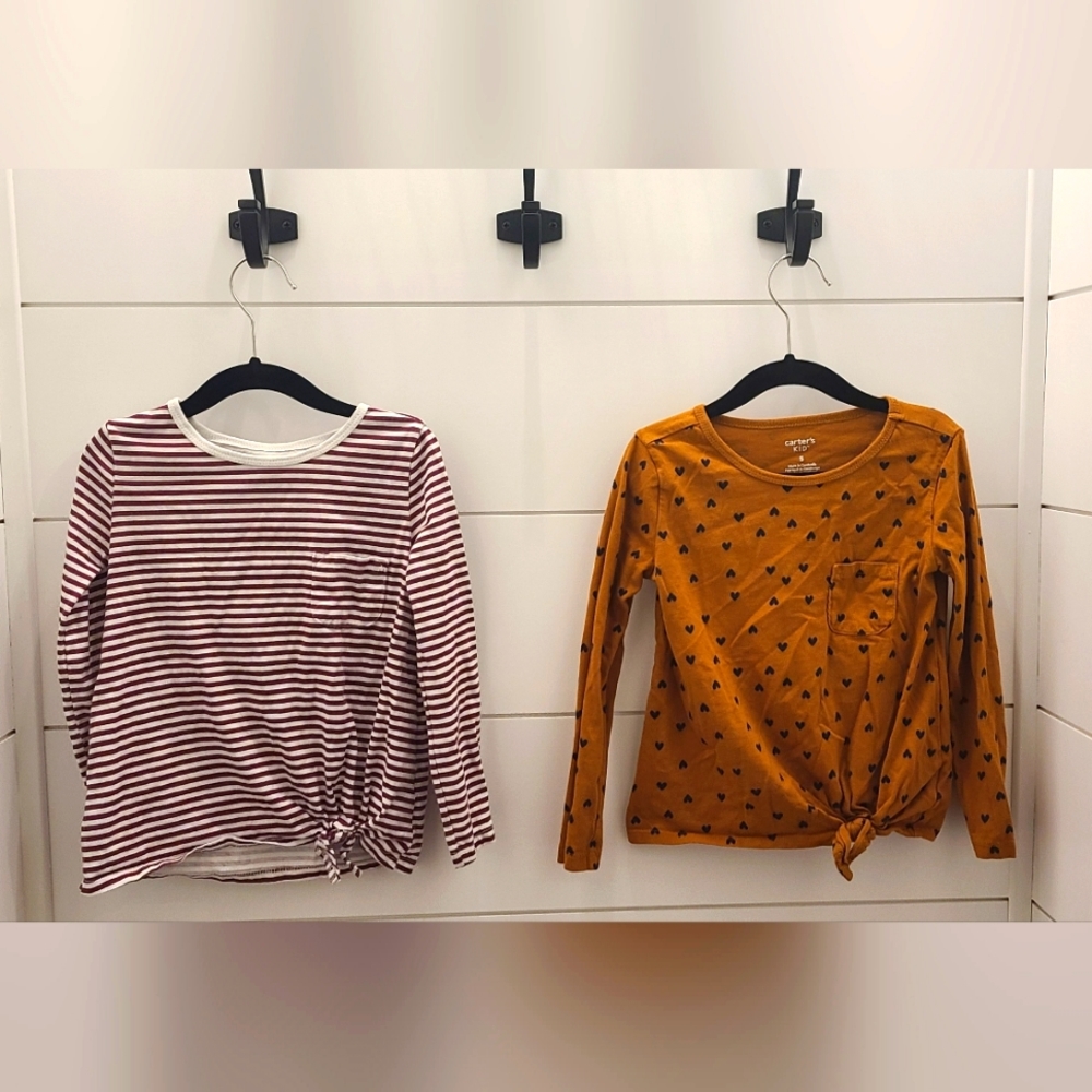 Carters Girls Size 5 Shirt Bundle